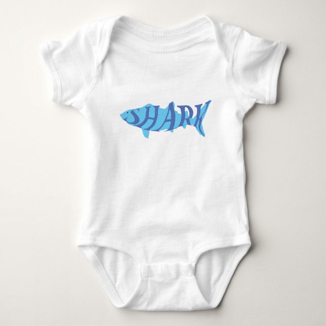 Estetisk Lekfull Nautilus Hajstänk Typografi T Shirt (Framsida)