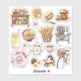 Estetisk Lycka: Minimalistiskt Klistermärke Paket Klistermärken