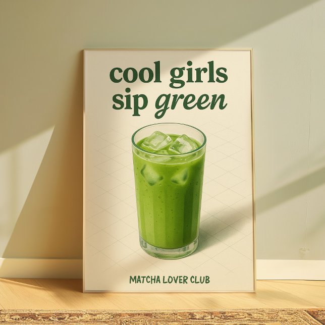 Estetisk Matcha-älskare Klubb Trendig Väggutskrift Poster (Skapare uppladdad)
