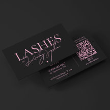 Estetisk Minimal Lash Tech Rosa Svart