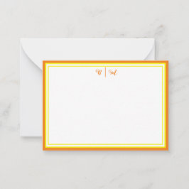 Estetisk Minimalist med ramar och monogram Anteckningskort
