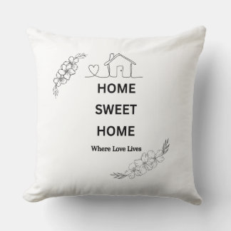 Estetisk minimalistisk citat kastkudde | Chic Hem Kudde