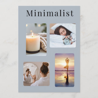 Estetisk Minimalistisk Fotokollage Rumsdekorations Kort