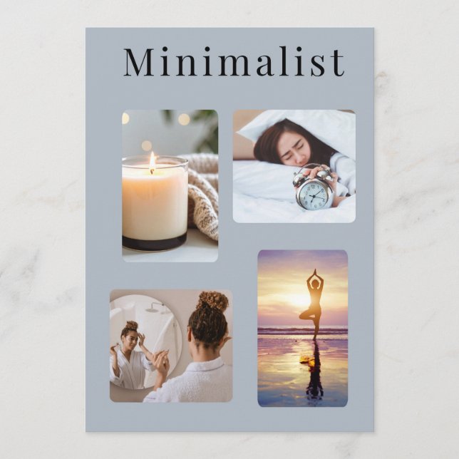 Estetisk Minimalistisk Fotokollage Rumsdekorations Kort (Framsida)