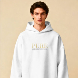 Estetisk Modern Lyx Minimalistisk Skrift Hoodie