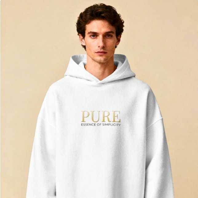 Estetisk Modern Lyx Minimalistisk Skrift Hoodie (Skapare uppladdad)