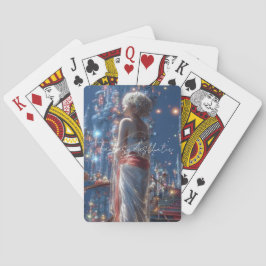 Estetisk / Mörk Fantasy Flicka Casinokort