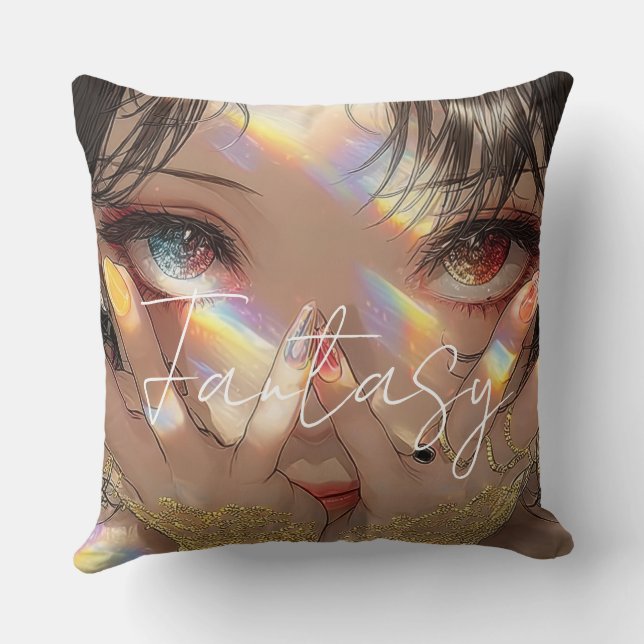 Estetisk / Mörk Fantasy Flicka Kudde (Baksida)