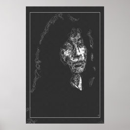 estetisk mystisk konst i abstrakten figur ansikte poster