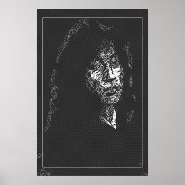 estetisk mystisk konst i abstrakten figur ansikte poster (Framsidan)