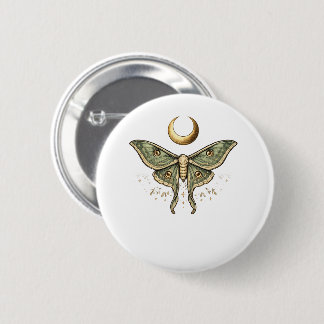 Estetisk Mystisk Luna Moth Grafisk T-Shirt Knapp