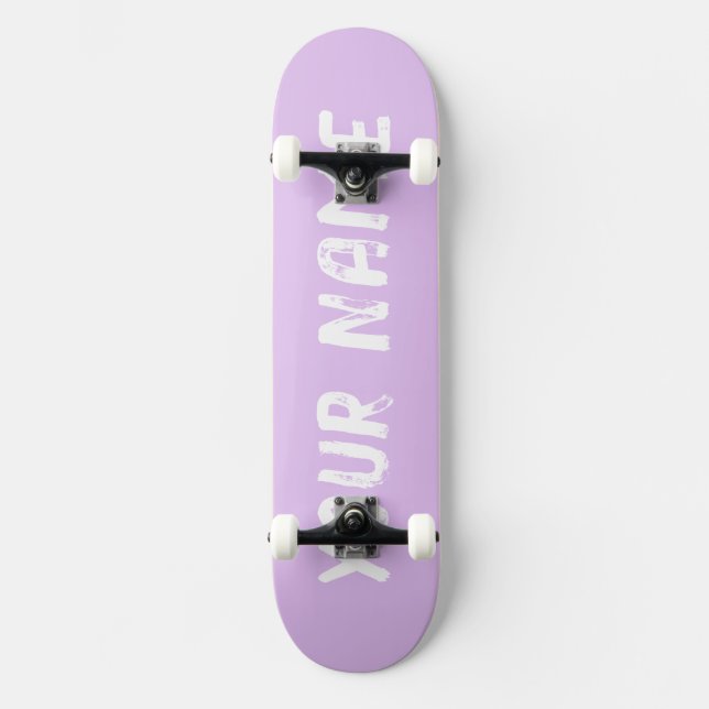 Estetisk Pastell Violett Mini Skateboard Bräda 18,5 Cm (Framsida)