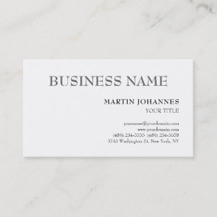 Estetisk professionell chic svart & vit  visitkort
