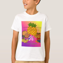 Estetisk regnbåge tropisk fruktkorg Söt sommar T Shirt