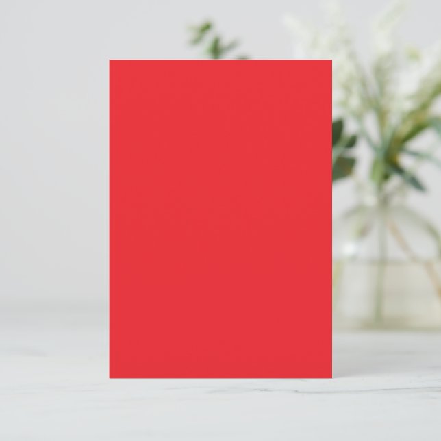 Estetisk röd bakgrund | Minimalistisk design Tilläggskort (Stående Fram)