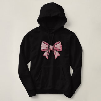 Estetisk rosa rosett Coquette-tröja med huva T Shirt