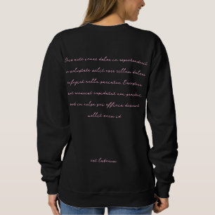 Estetisk Rosa Svart Handskrift Script Elegant T Shirt