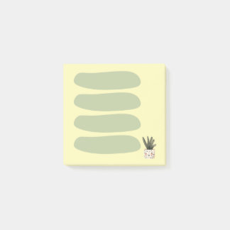 Estetisk Sagegrön och gul krukväxt Att-göra-lista Post-it Block