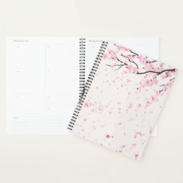 Estetisk Sakura Rosa Blommor Personlig planerare