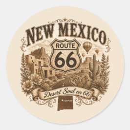 Estetisk Santa Fe Route 66 Bärbar Dator Grafisk Runt Klistermärke