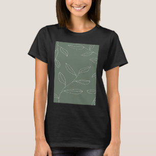 Estetisk Söt Boho Trädgren Mönster Vit och T Shirt