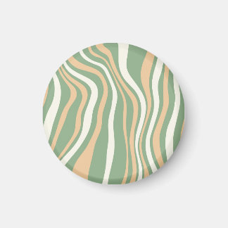 Estetisk spiral grönmålad knapp konst magnet