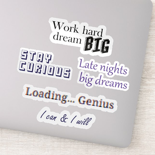 Estetisk studiemotivationsdekaljark  klistermärken (Detalj)