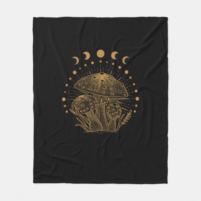 Estetisk Svampstuga Goblincore Fleecefilt (Framsidan)