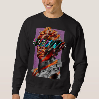 Estetisk Vaporwave Japansk Futurism Lång Ärmad Tröja