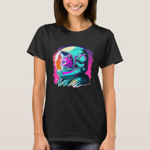 Estetisk Vaporwave Rymd Katt 80s 90s Astronaut 1 T Shirt