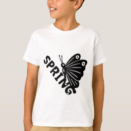 Estetisk vår fjäril minimalistisk grafik t shirt