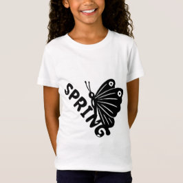 Estetisk vår fjäril minimalistisk grafik t shirt