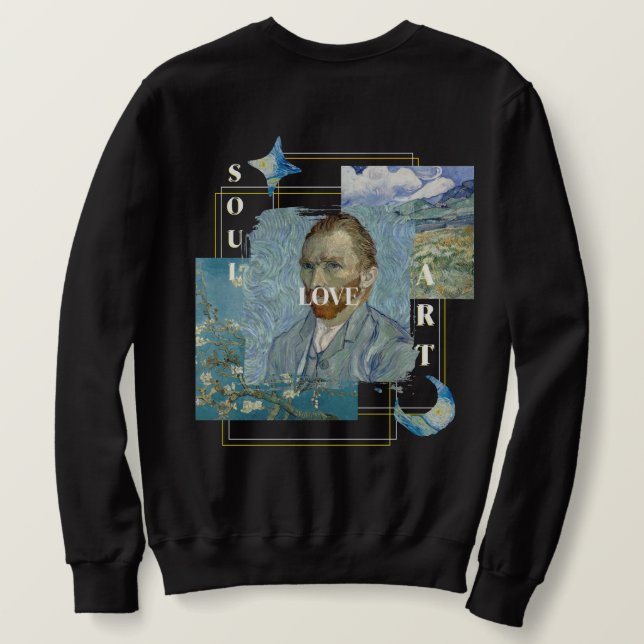 Estetisk Vincent Van Gogh  Lång Ärmad Tröja (Design baksida)