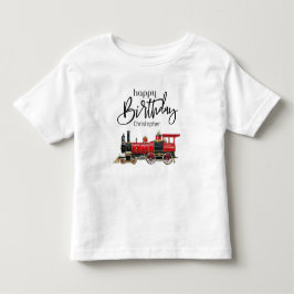Estetisk Vintage Tåg Födelsedagsbarn T-Shirt