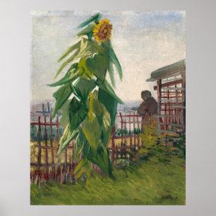 Estetisk Vintagekonst Van Gogh Solrosens Trädgård Poster
