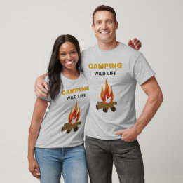 Estetisk Wildlife & Natur Campingäventyr T Shirt