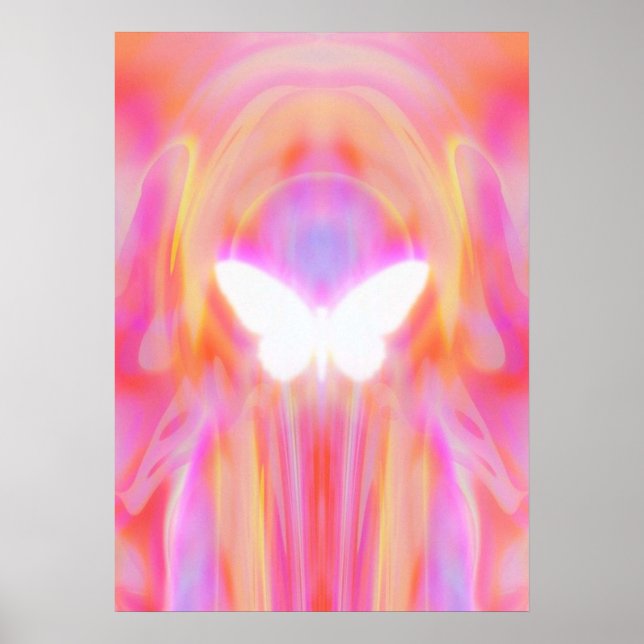 estetisk y2k trippy butterfly aura poster (Framsidan)