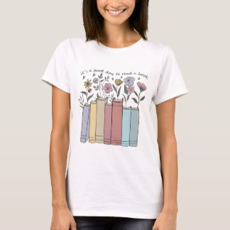 Estetiska Blomböcker Det Är En Bra Dag Att Läsa A T Shirt