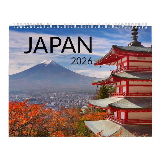 Estetiska japanska landskap & tempel 2026  kalender (Omslag)