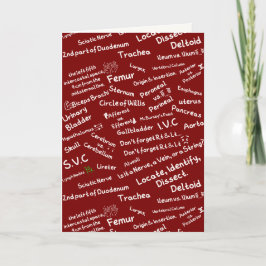 Estetiska Medicinska Anatominoter Greeting card bl Kort