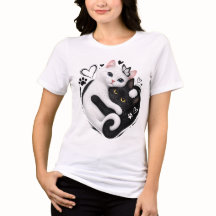 Estetiska Yin Yang Katter som kramar söta husdjur