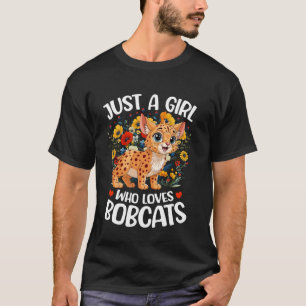 Estetiskt Blomma Bara En Tjej Som Älskar Bobcats T Shirt