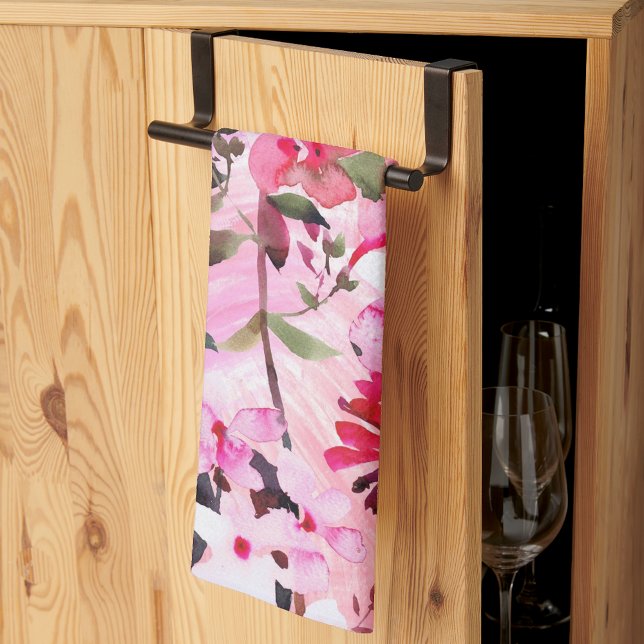 Estetiskt blomsterlöst mönster kökshandduk (Skapare uppladdad)