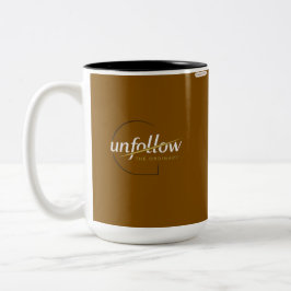 Estetiskt Brun Avfölj Minimalistisk Typografi Kaff Två-Tonad Mugg
