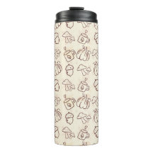 Estetiskt Höst-Doodle-Mönster Termisk Tumbler