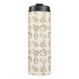 Estetiskt Höst-Doodle-Mönster Termisk Tumbler