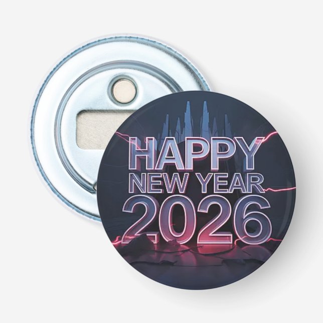 Estetiskt märke — 2026 Årsping Knappsats Flasköppnare (Framsidan)