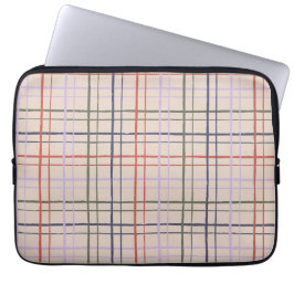 Estetiskt Pastell Handritad Rutnät Modern Kärlek Laptop Fodral