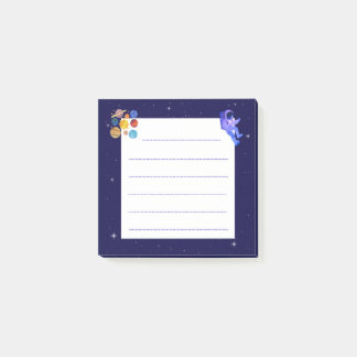 Estetiskt solsystem planet astronaut rymden post-i post-it block