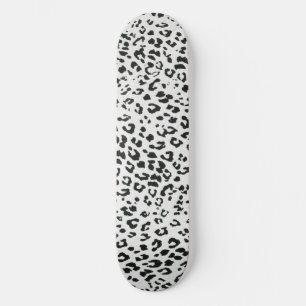 Estetiskt svartvitt djurtryck mini skateboard bräda 18,5 cm